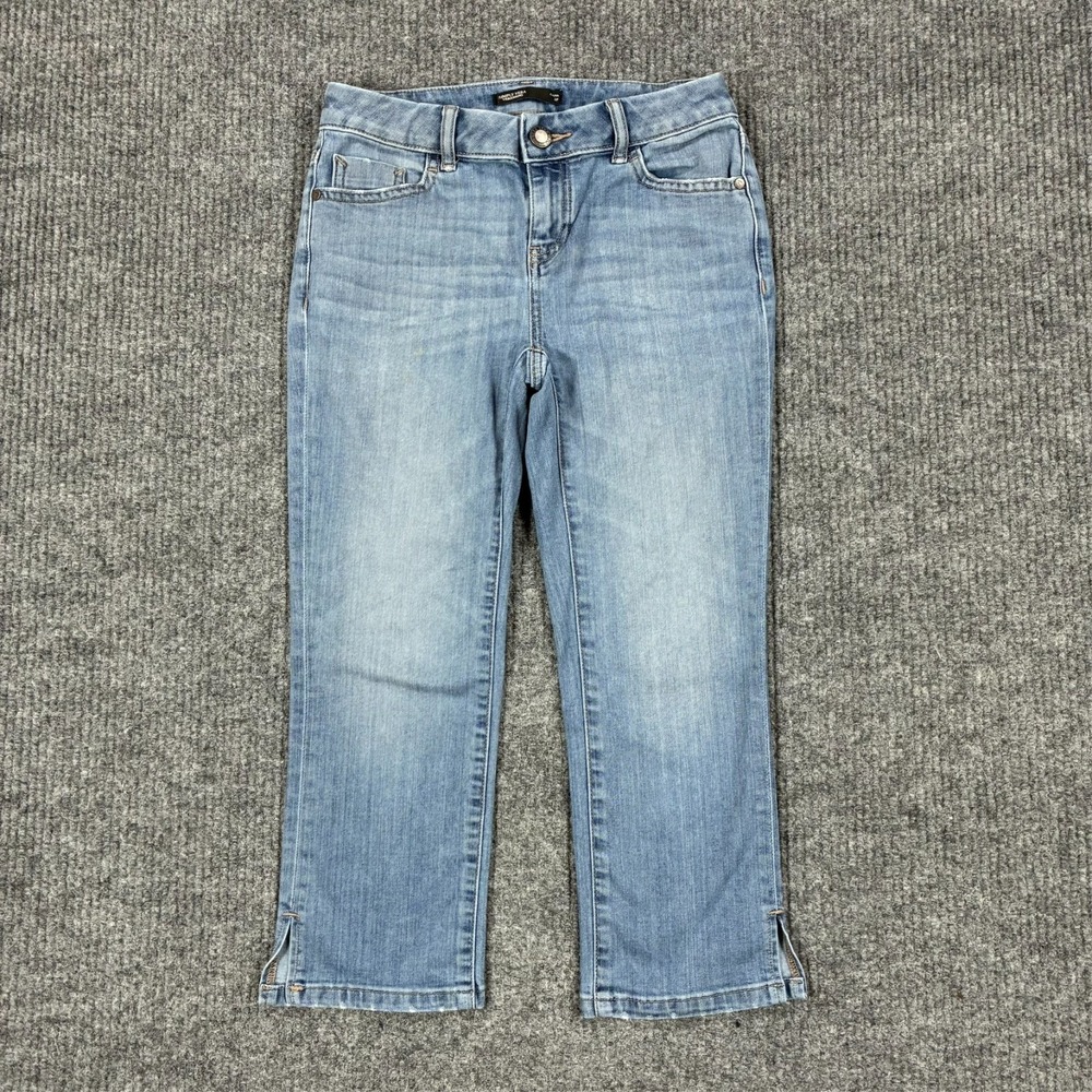 Simply Vera Vera Wang Womens Capri Jeans Size 2P Blue Denim Stretch Low Rise